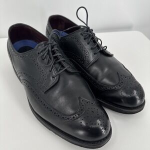 Allen Edmonds Men's 9.5 3E Road Warriors Black Wingtip Derby Oxford Shoes (3350)